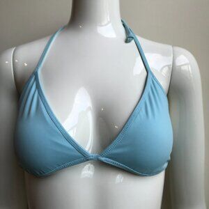 Billabong royal blue reversible to baby blue triangle bikini top